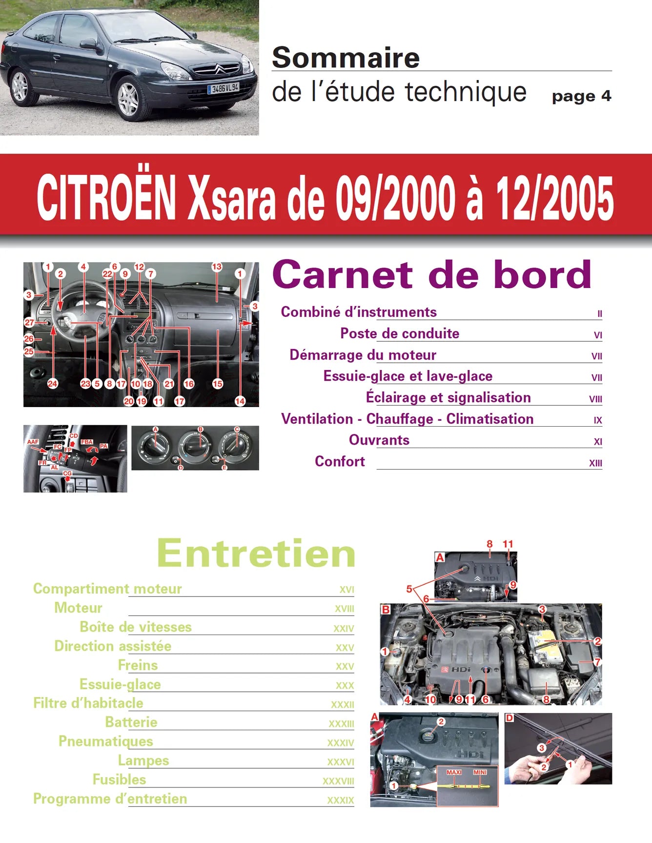 Citroën Xsara (1998 - 2005) - Revue Technique