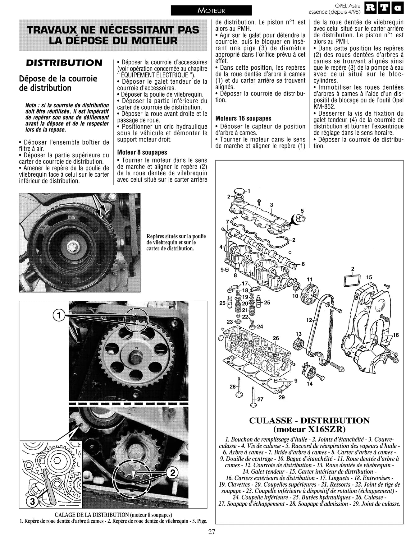 Opel Astra II (G) (1998 - 2004) - Revue Technique