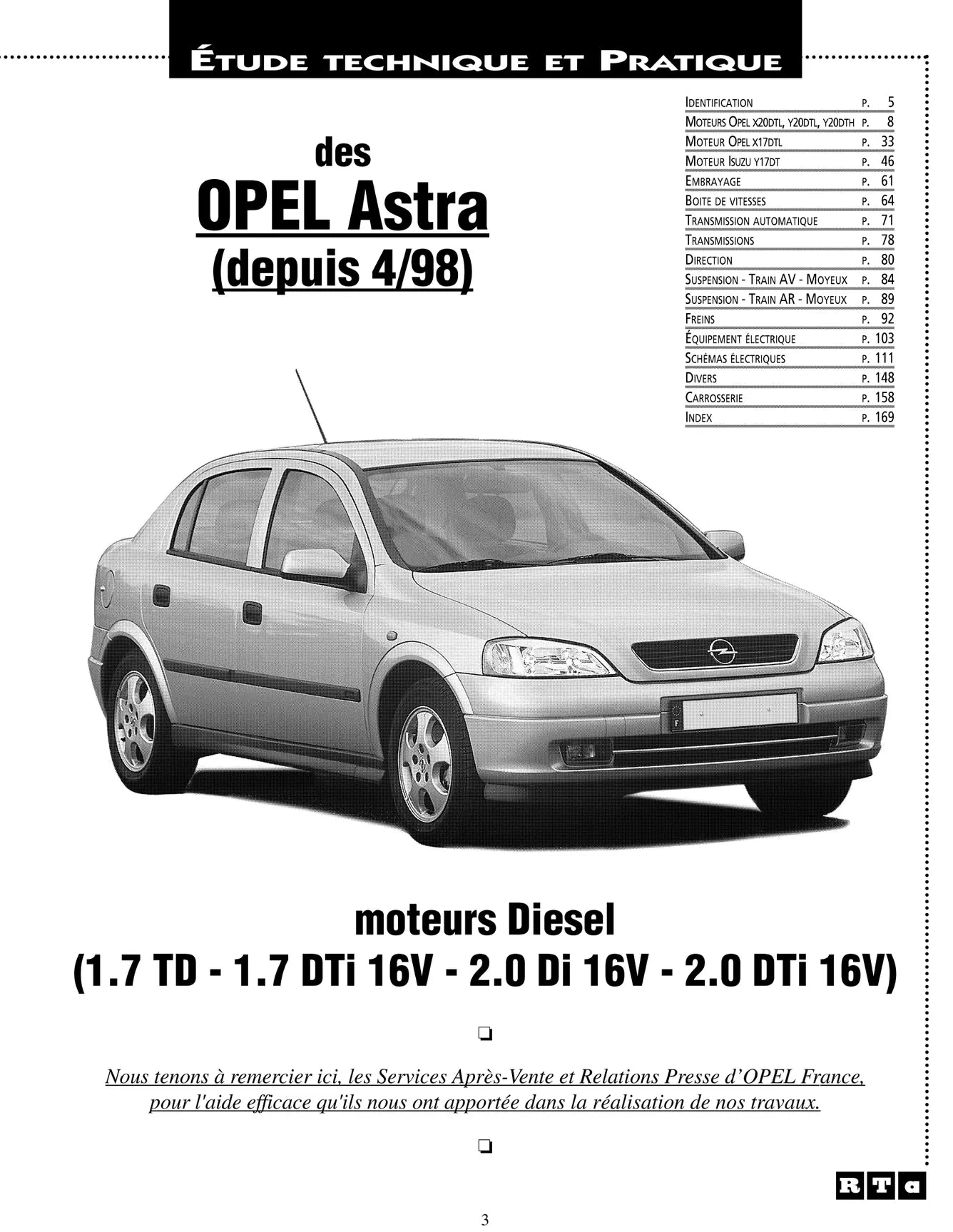 Opel Astra II (G) (1998 - 2004) - Revue Technique