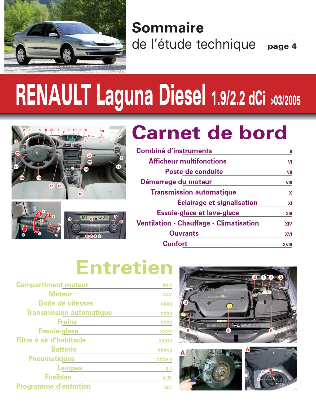 Renault Laguna II phase 1 (2000 - 2005) - Revue Technique