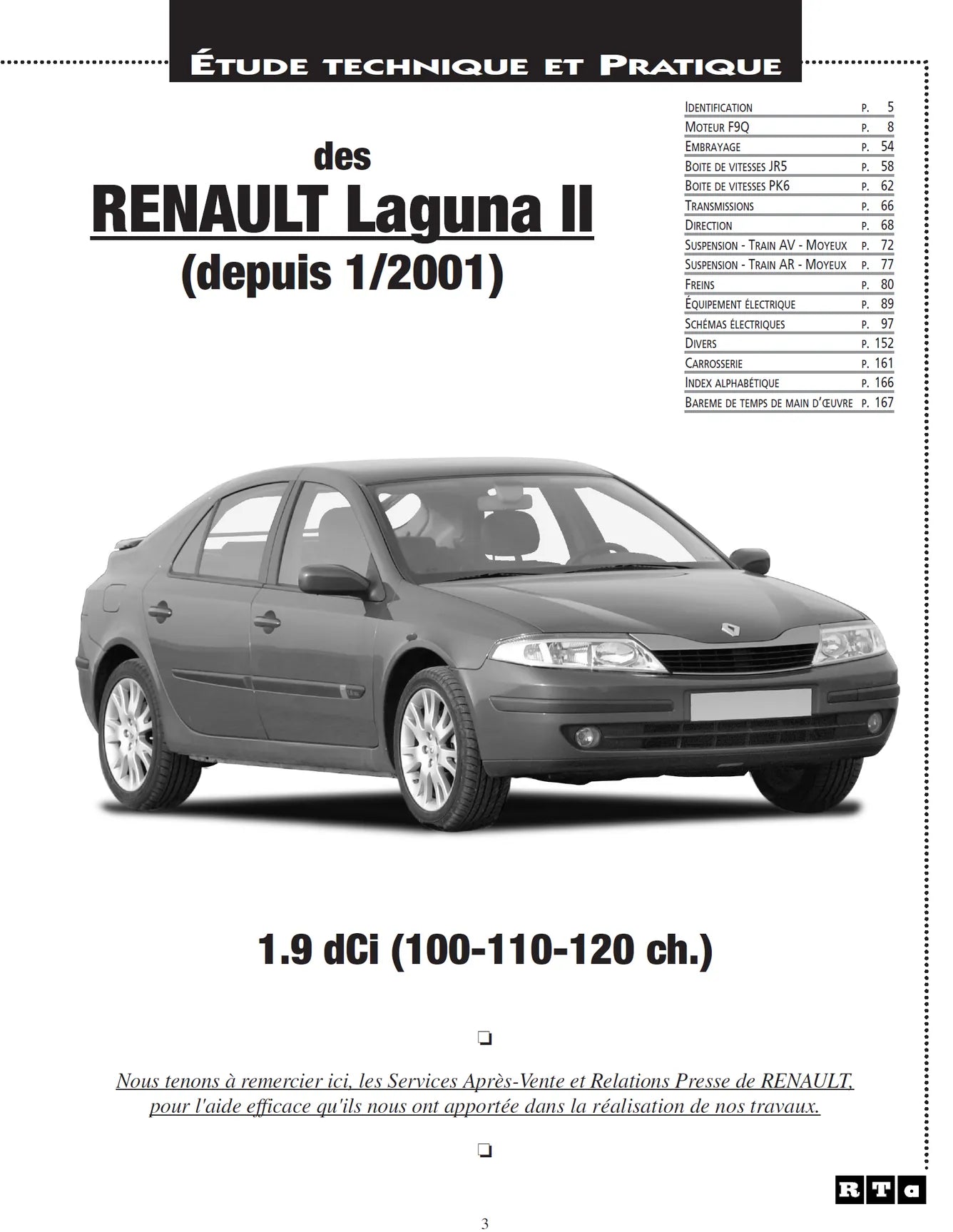 Renault Laguna II phase 1 (2000 - 2005) - Revue Technique