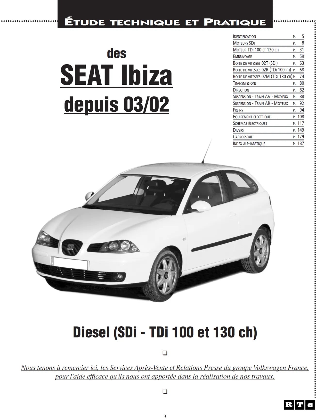 Seat Ibiza III phase 1 (2002 - 2006) - Revue Technique