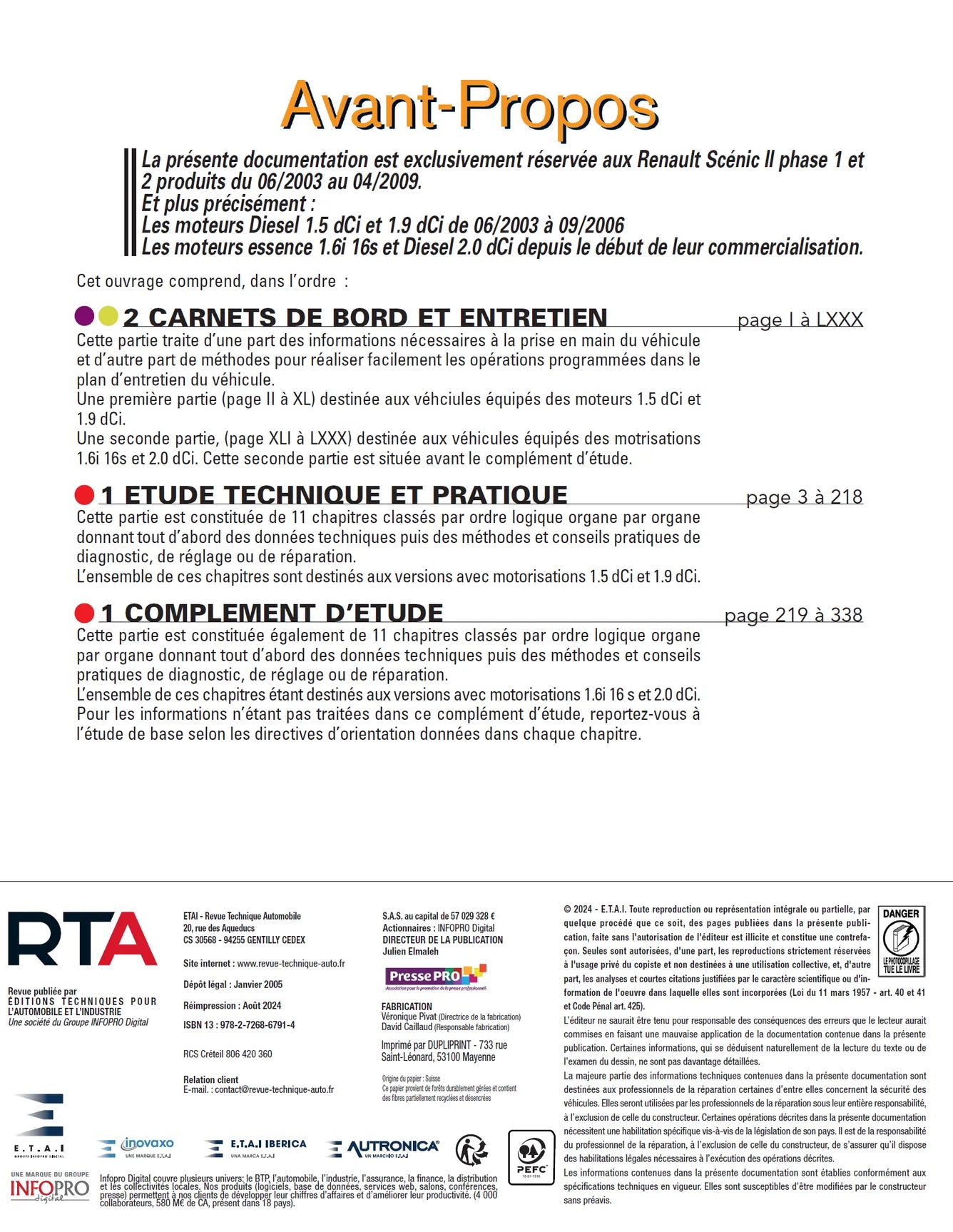 Renault Scénic et Grand Scénic II (2003 - 2009) - Revue Technique