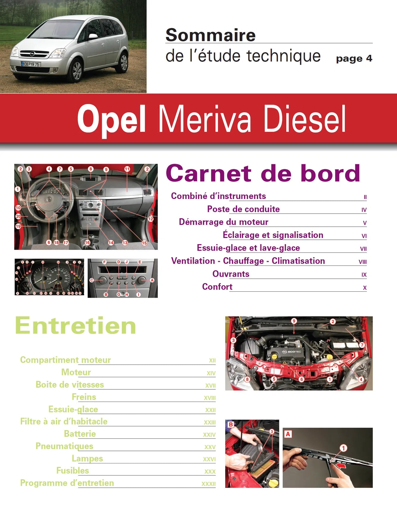 Opel Meriva I (2003 - 2005) - Revue Technique