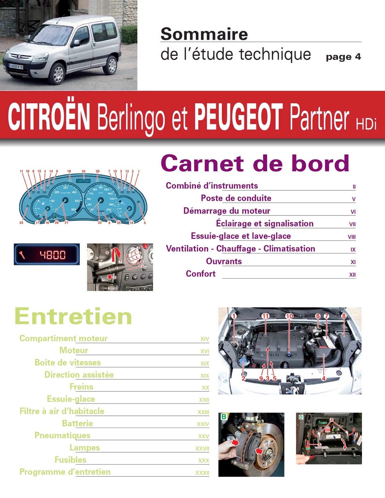 Citroën Berlingo / Peugeot Partner I phase 2 (2002-2006) - Revue Technique