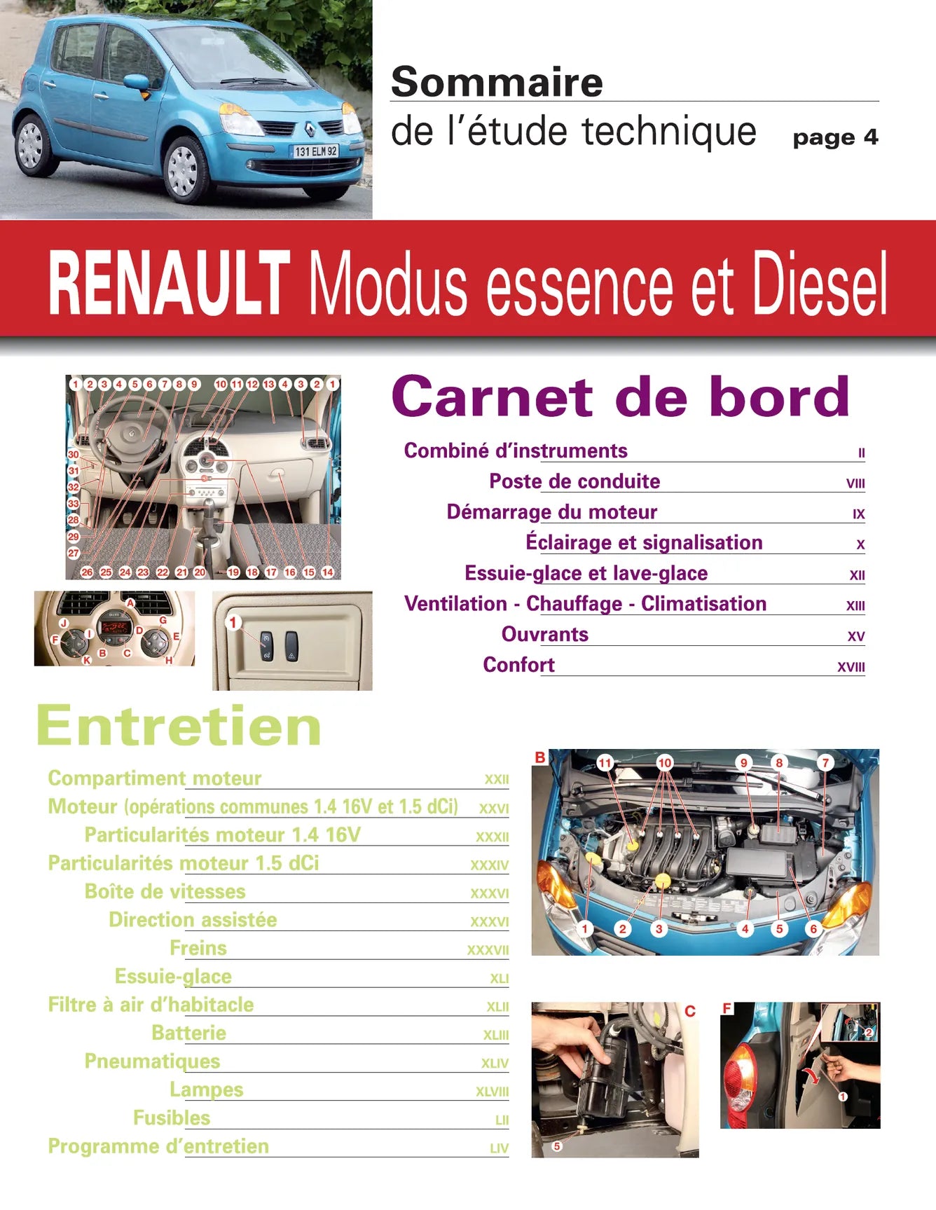 Renault Modus I (2004 - 2007) - Revue Technique
