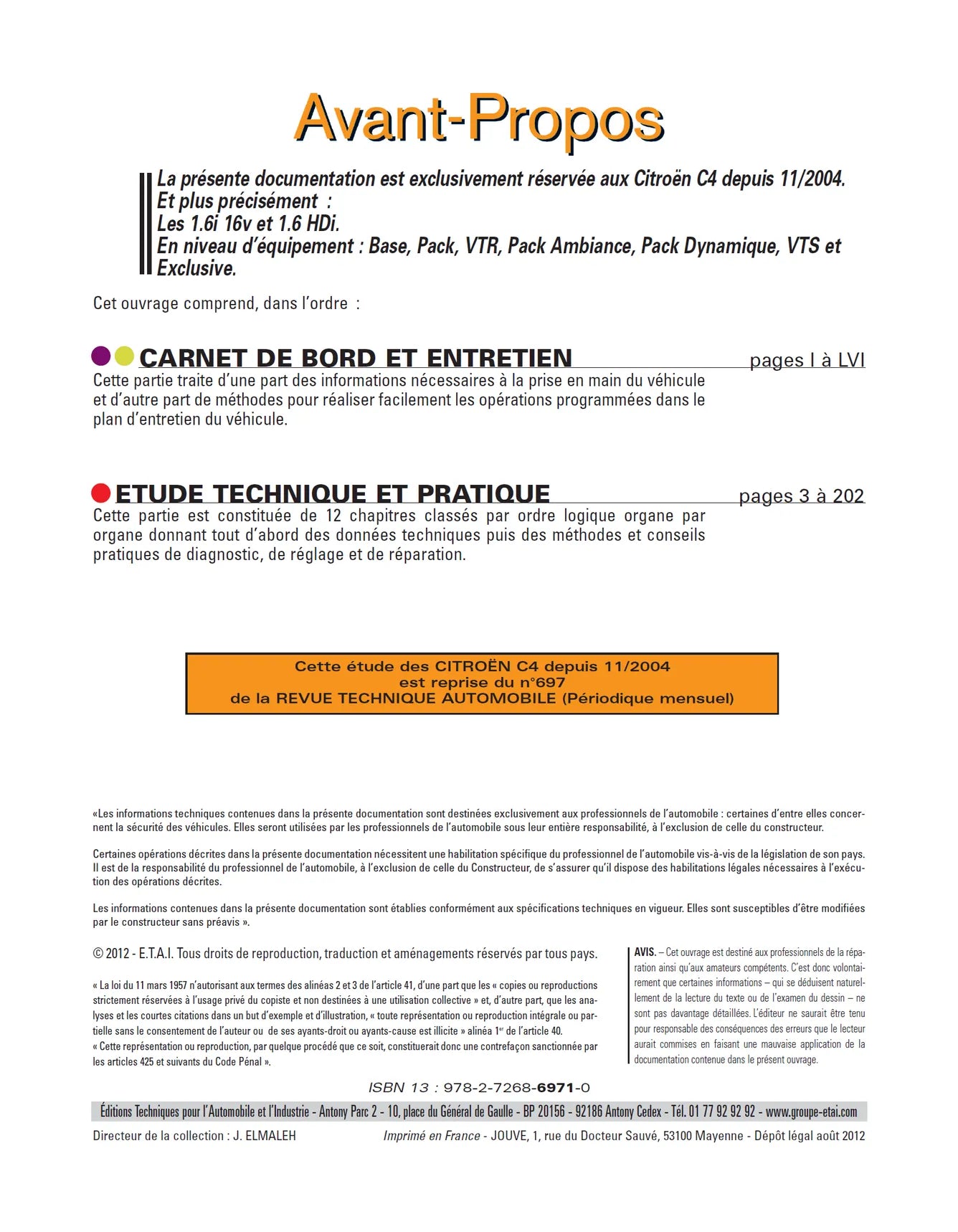 Citroën C4 I phase 1 (2004 - 2008) 1.6 essence et diesel - Revue Technique