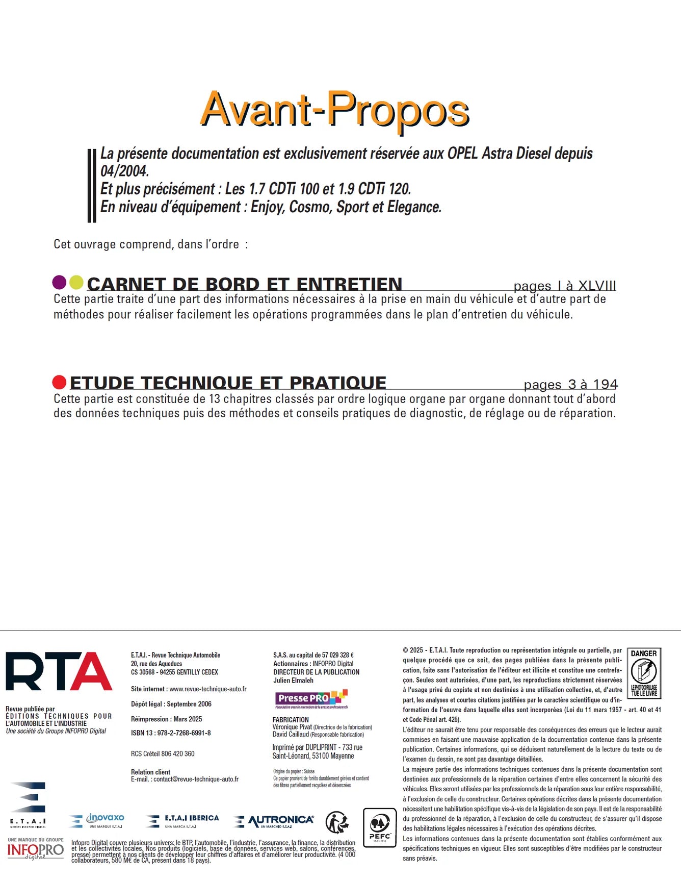 Opel Astra III (H) phase 1 (2004 - 2007) - Revue Technique