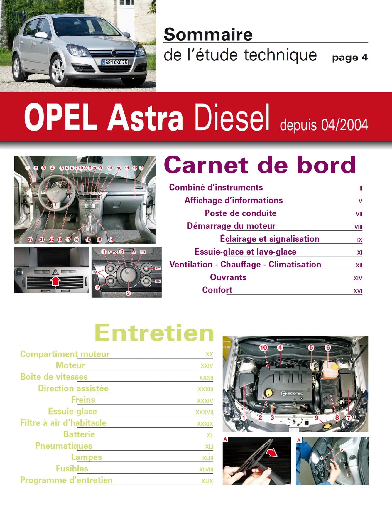 Opel Astra III (H) phase 1 (2004 - 2007) - Revue Technique