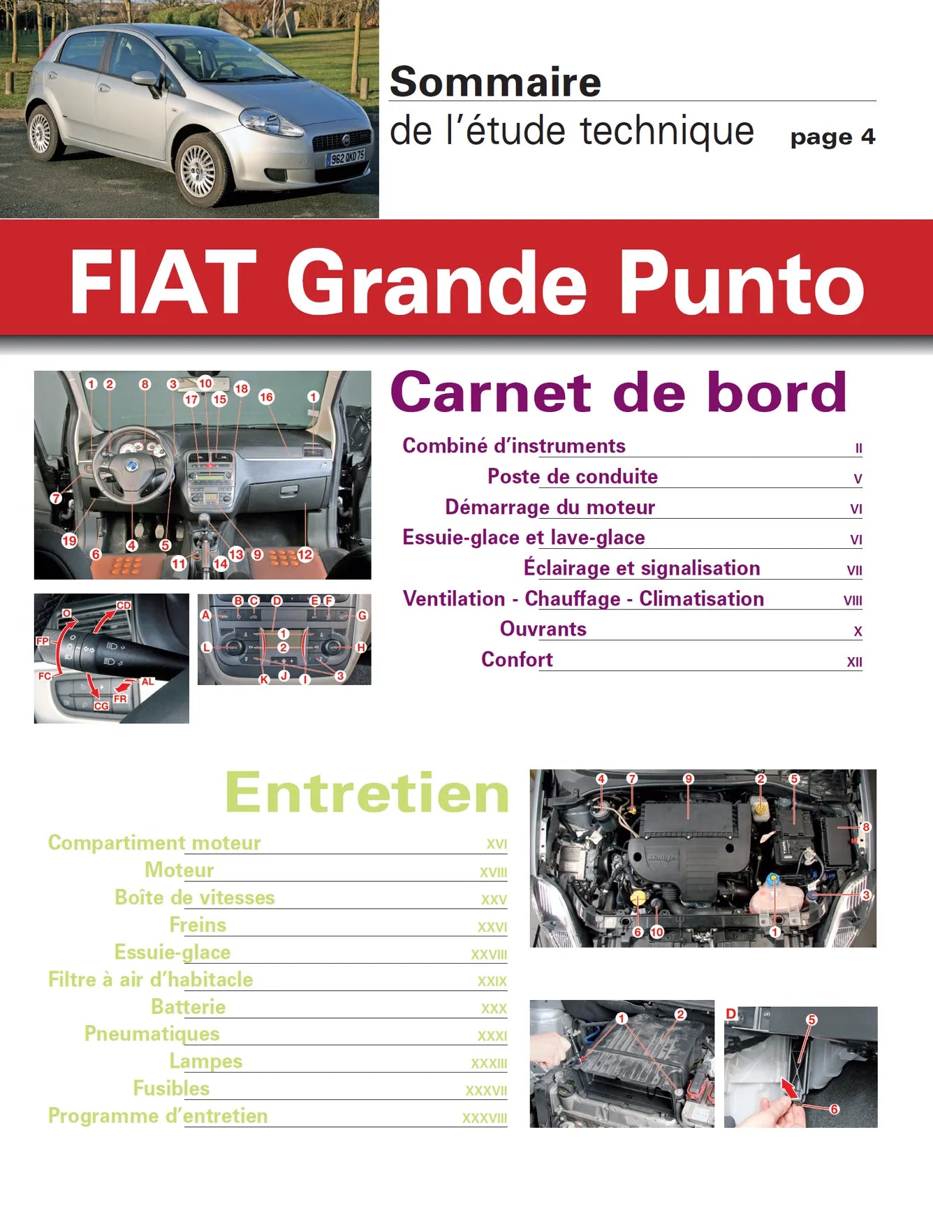 Fiat Grande Punto III phase 1 (2005 - 2008) - Revue Technique