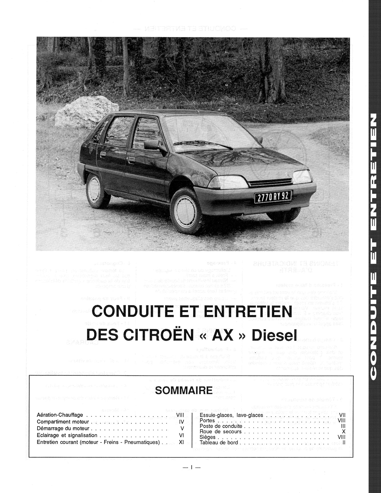 Citroën AX (1986 - 1998) - Revue Technique