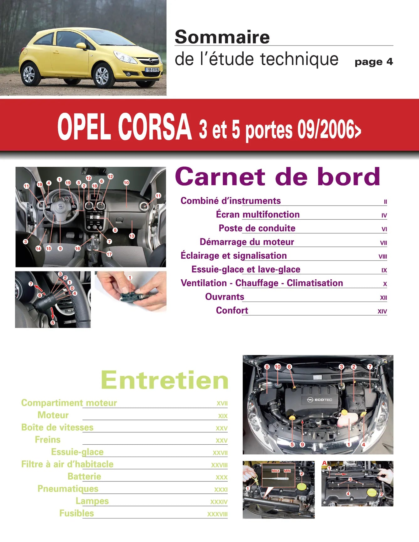 Opel Corsa IV (D) phase 1 (2006 - 2010) - Revue Technique