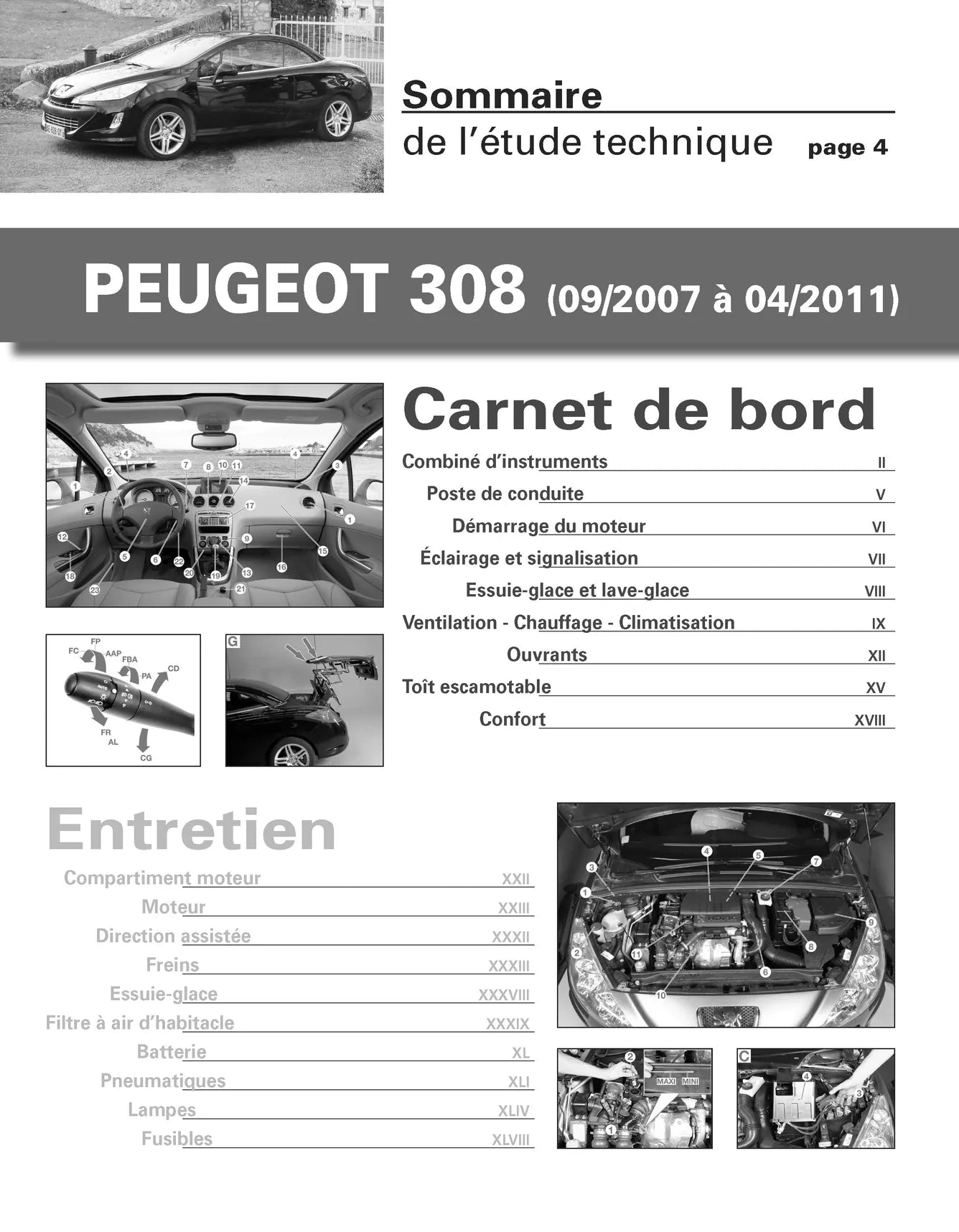 Peugeot 308 I phase 1 (2007 - 2011) - Revue Technique