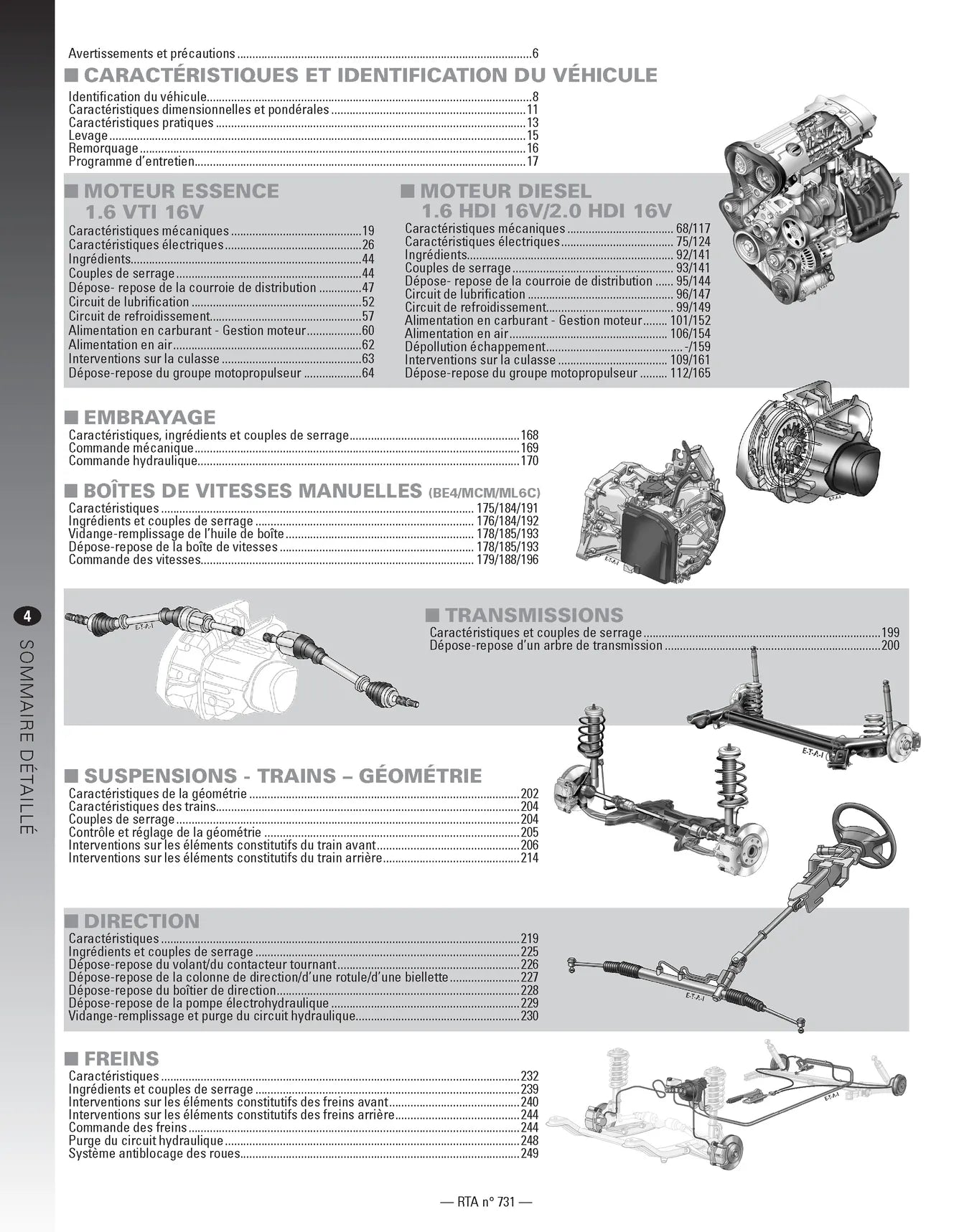 Peugeot 308 I phase 1 (2007 - 2011) - Revue Technique