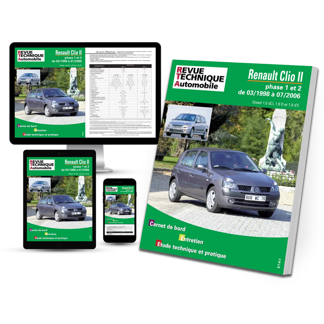 Renault Clio II phases 1 et 2 (1998 - 2006) diesel - Revue Technique