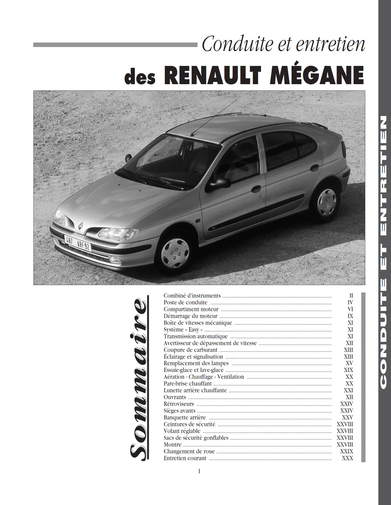 Renault Mégane et Scénic I phase 1 (1995 - 1999) - Revue Technique