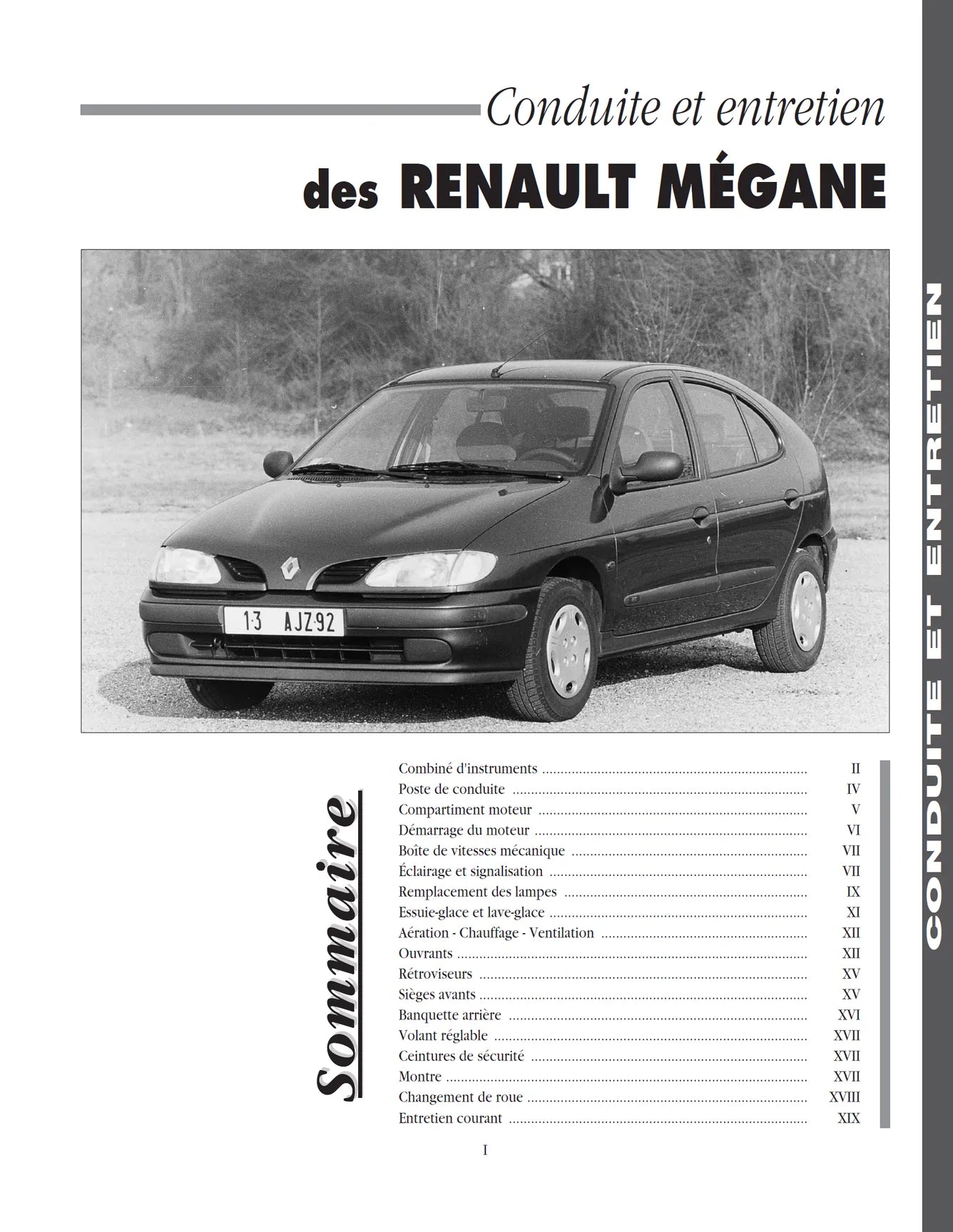 Renault Mégane et Scénic I phase 1 (1995 - 1999) - Revue Technique