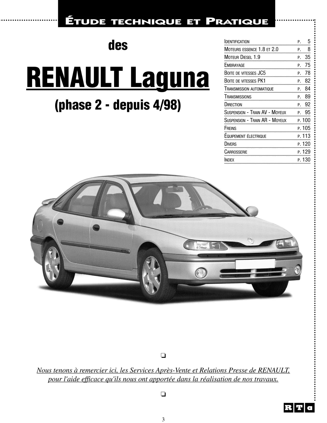 Renault Laguna I (1994 - 2000) - Revue Technique