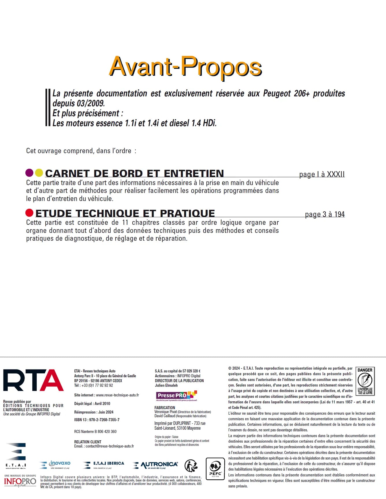 Peugeot 206+ (2009 - 2013) - Revue Technique
