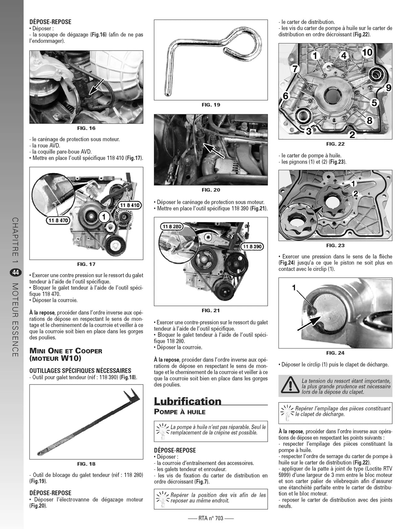 Mini One, Cooper et Cooper S I (2001 - 2006) - Revue Technique