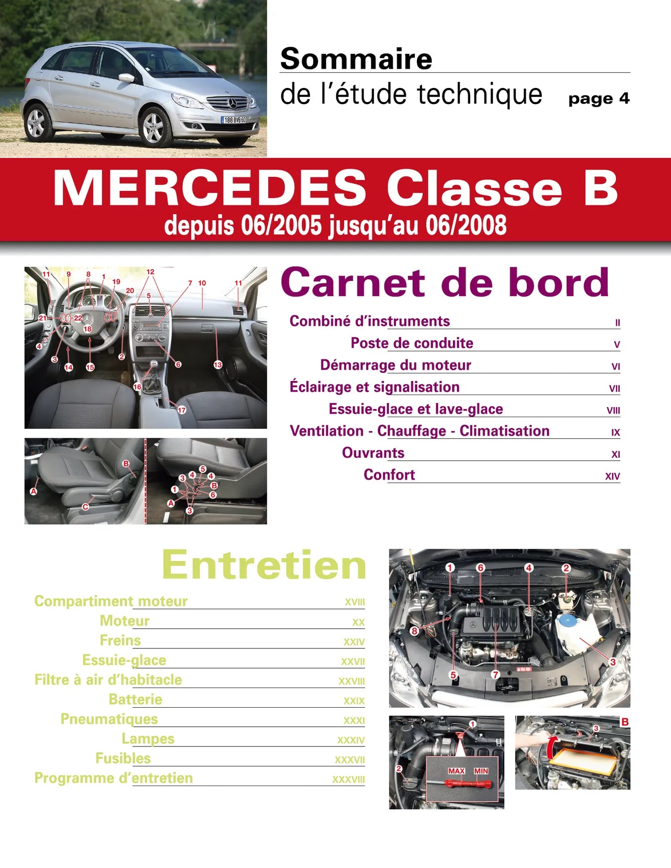 Mercedes-Benz Classe B I phase 1 (2005 - 2008) - Revue Technique