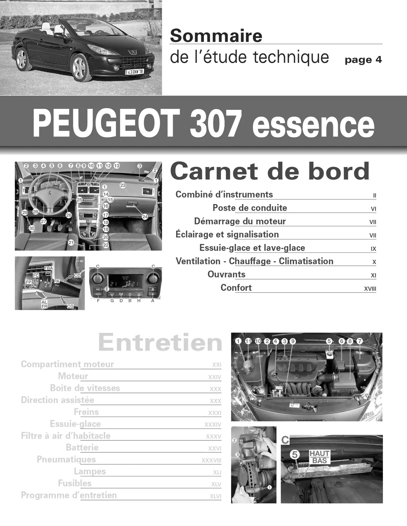 Peugeot 307 phase 2 (2005 - 2008) essence - Revue Technique