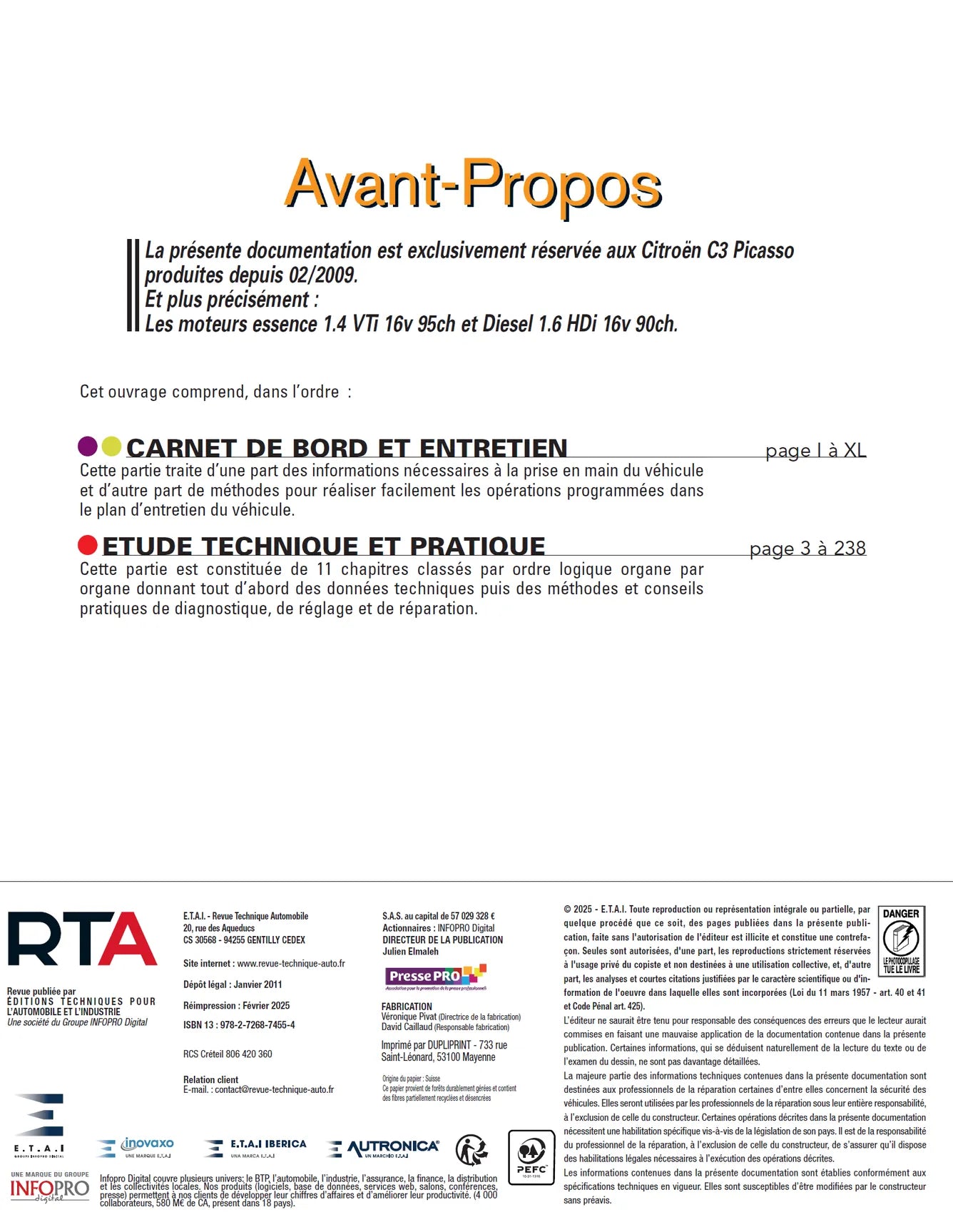 Citroën C3 Picasso phase 1 (2009 - 2012) - Revue Technique