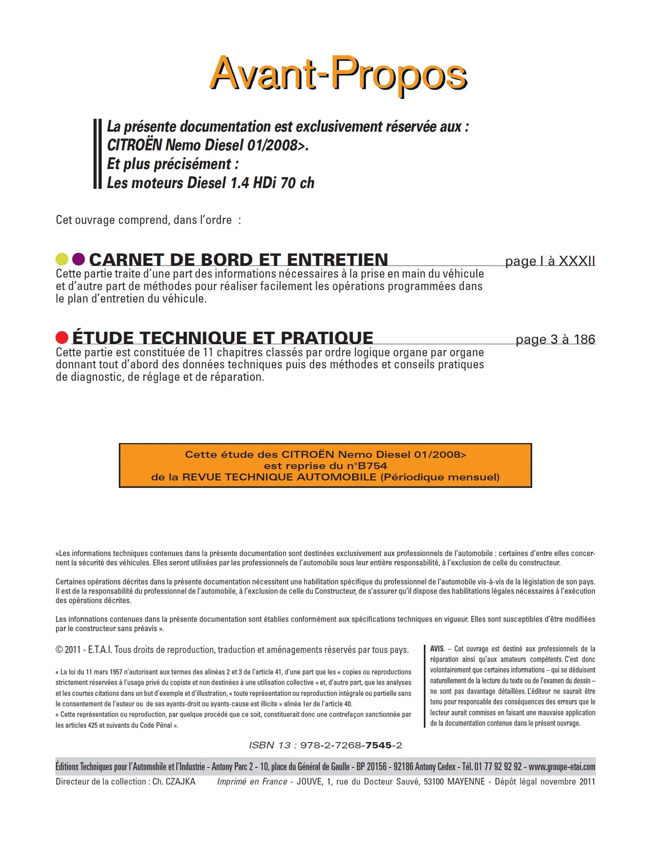 Citroën Nemo (2008 - 2011) - Revue Technique