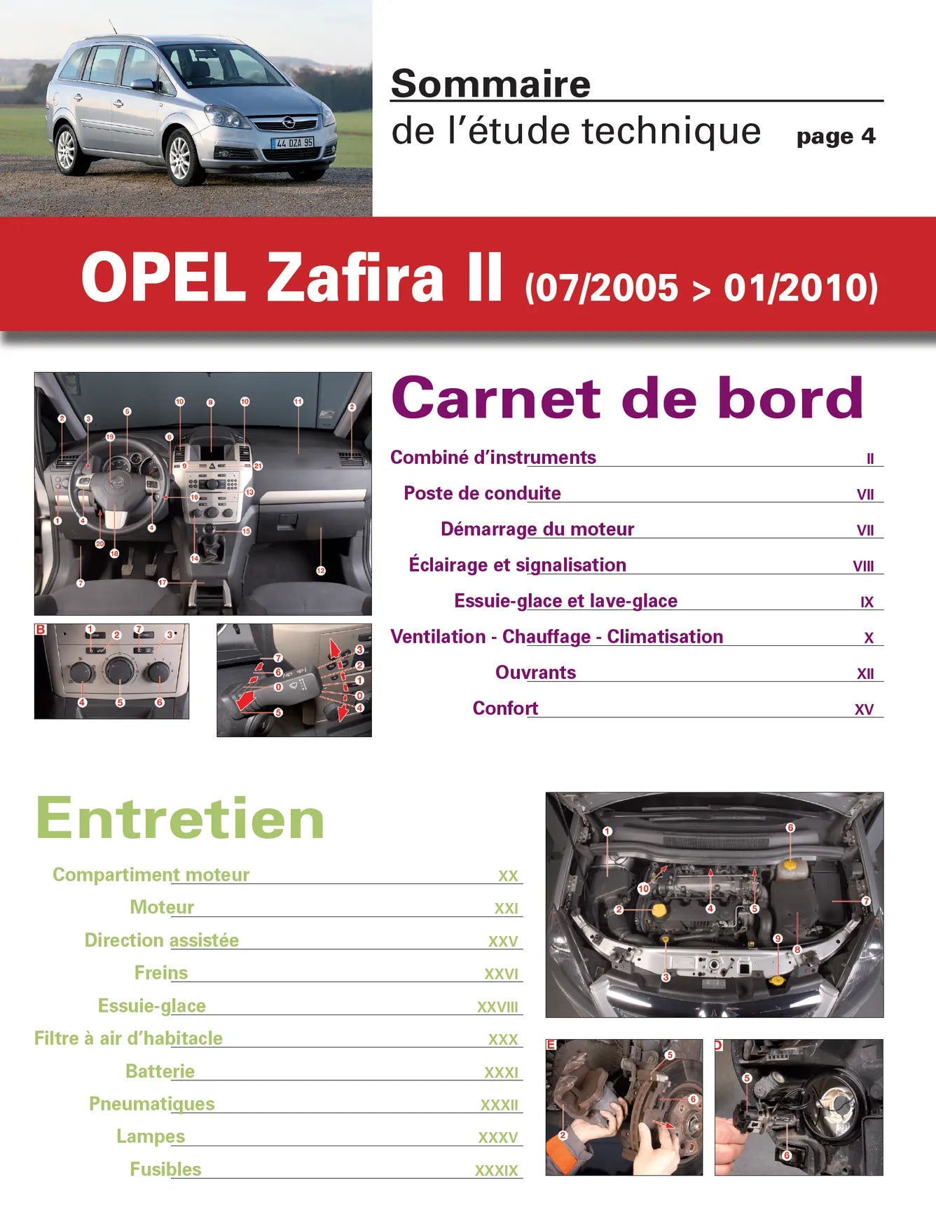Opel Zafira II (2005 - 2010) - Revue Technique