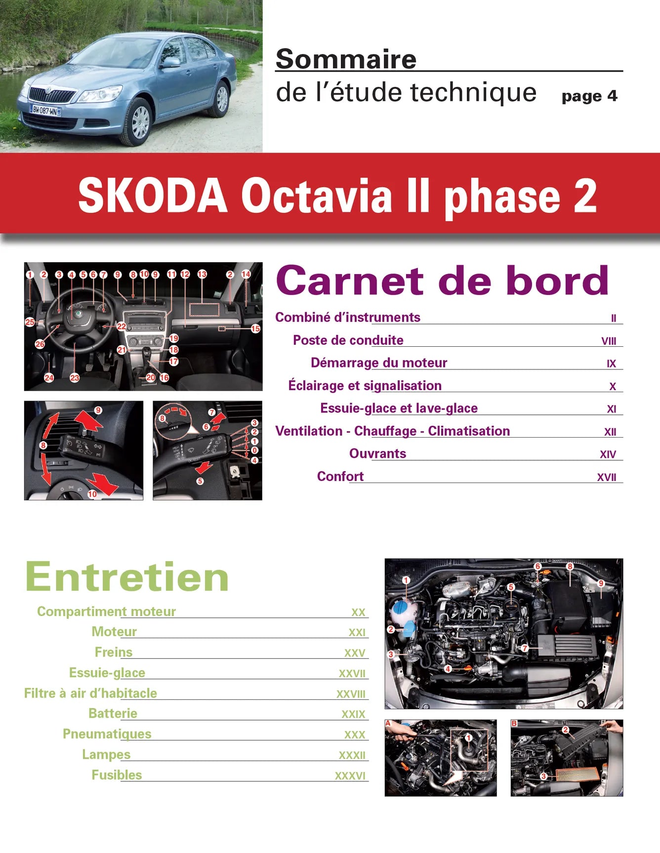 Skoda Octavia II phase 2 (2008 - 2013) - Revue Technique