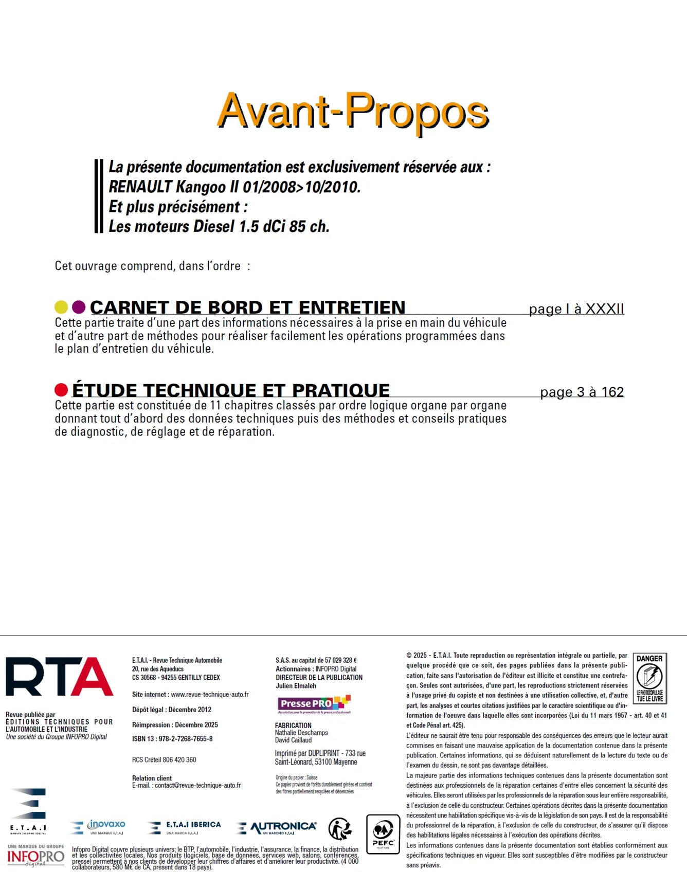 Renault Kangoo II phase 1 (2008 - 2010) - Revue Technique