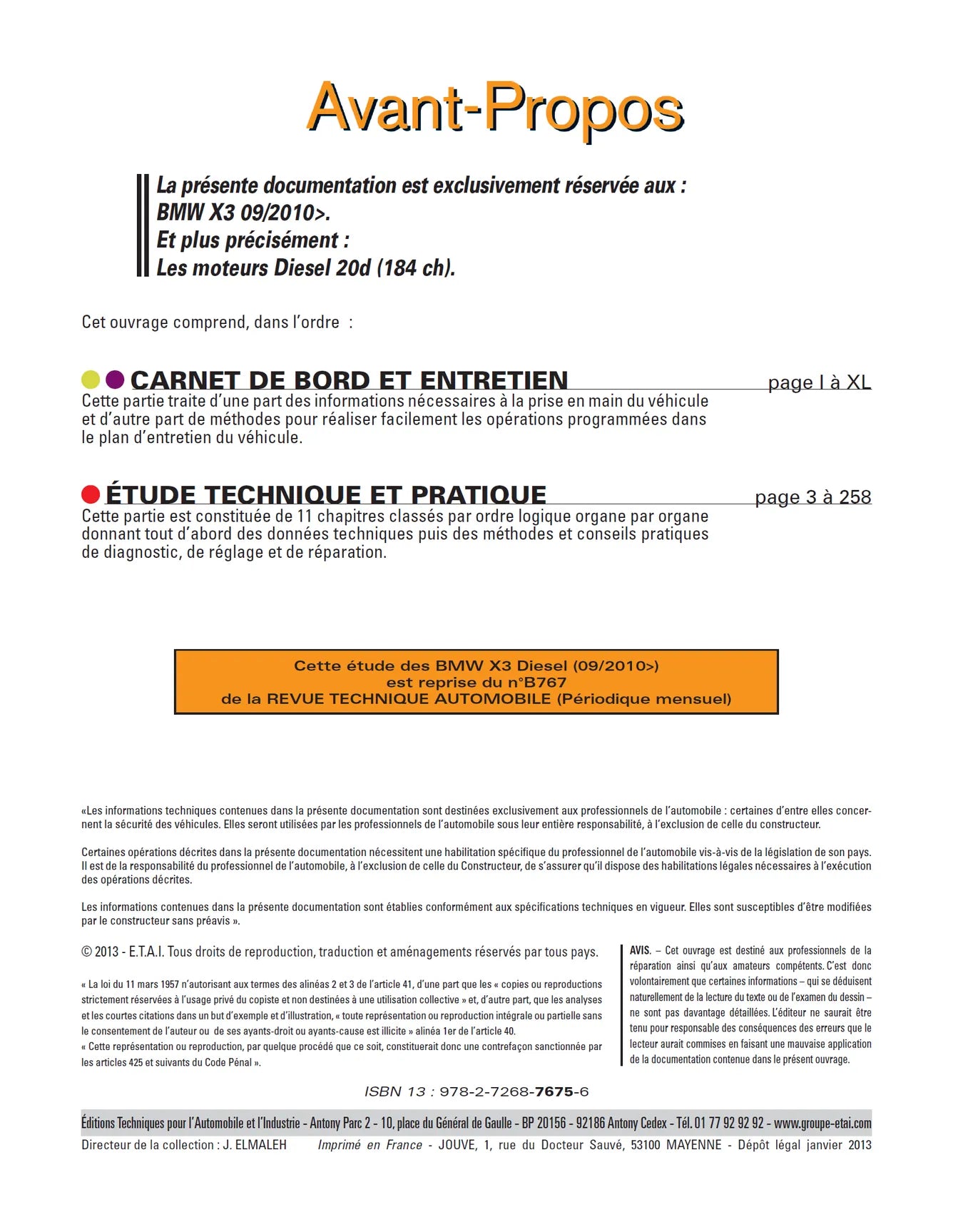 BMW X3 II (F25) phase 1 (2010 - 2014) - Revue Technique