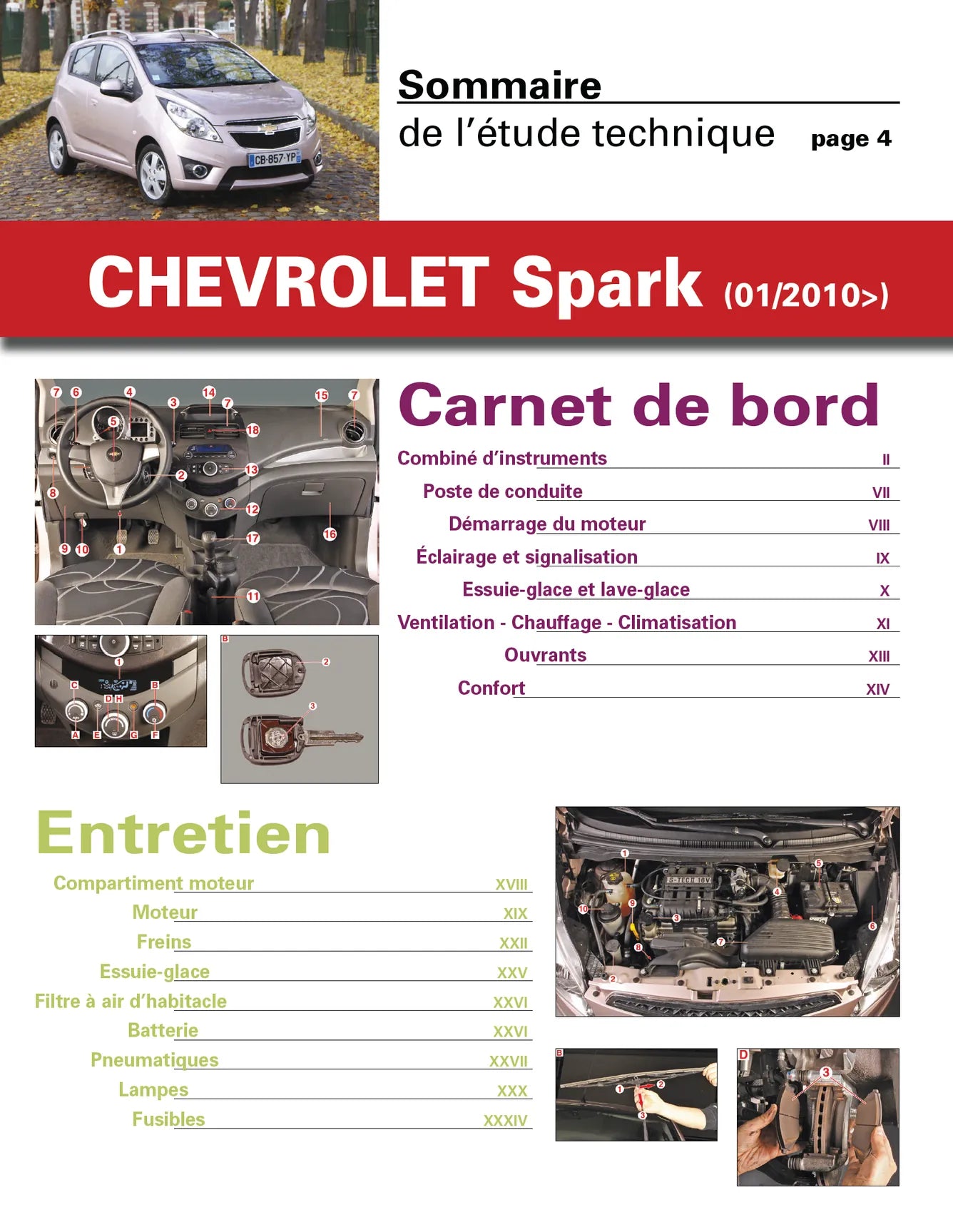 Chevrolet Spark I phase 1 (2010 - 2012) - Revue Technique