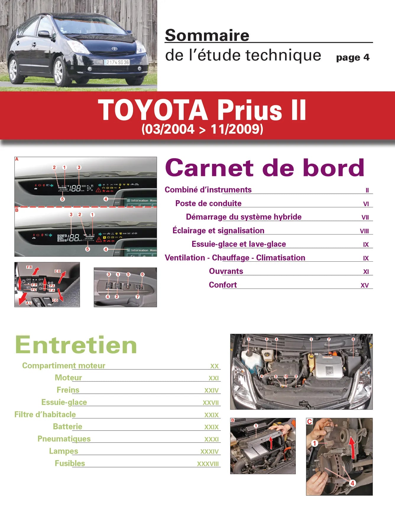 Toyota Prius II (2004 - 2009) - Revue Technique