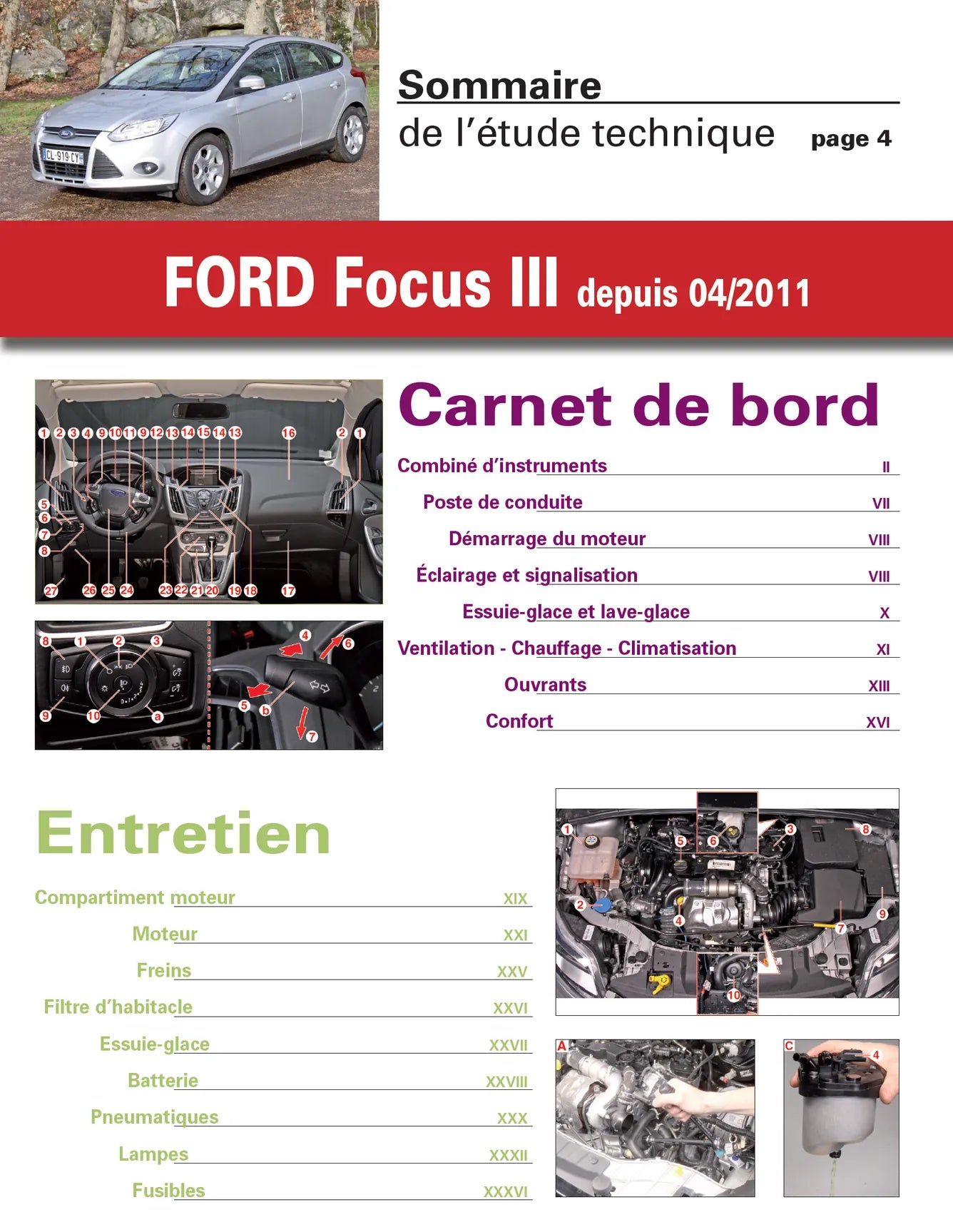 Ford Focus III phase 1 (2011 - 2015) - Revue Technique