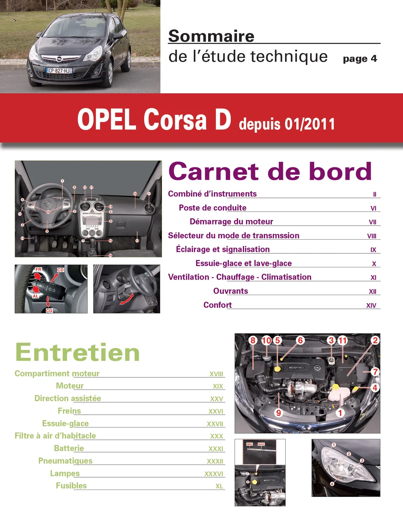 Opel Corsa IV (D) phase 2 (2011 - 2015) - Revue Technique