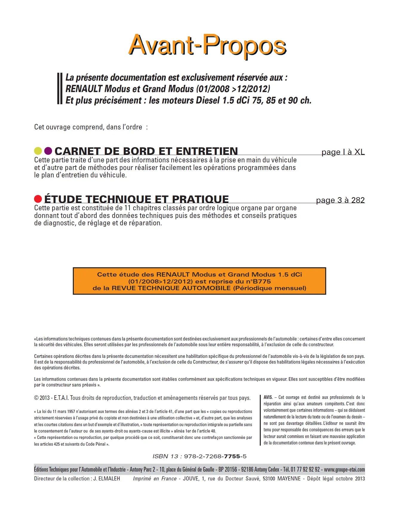 Renault Modus II / Grand Modus (2008 - 2012) - Revue Technique