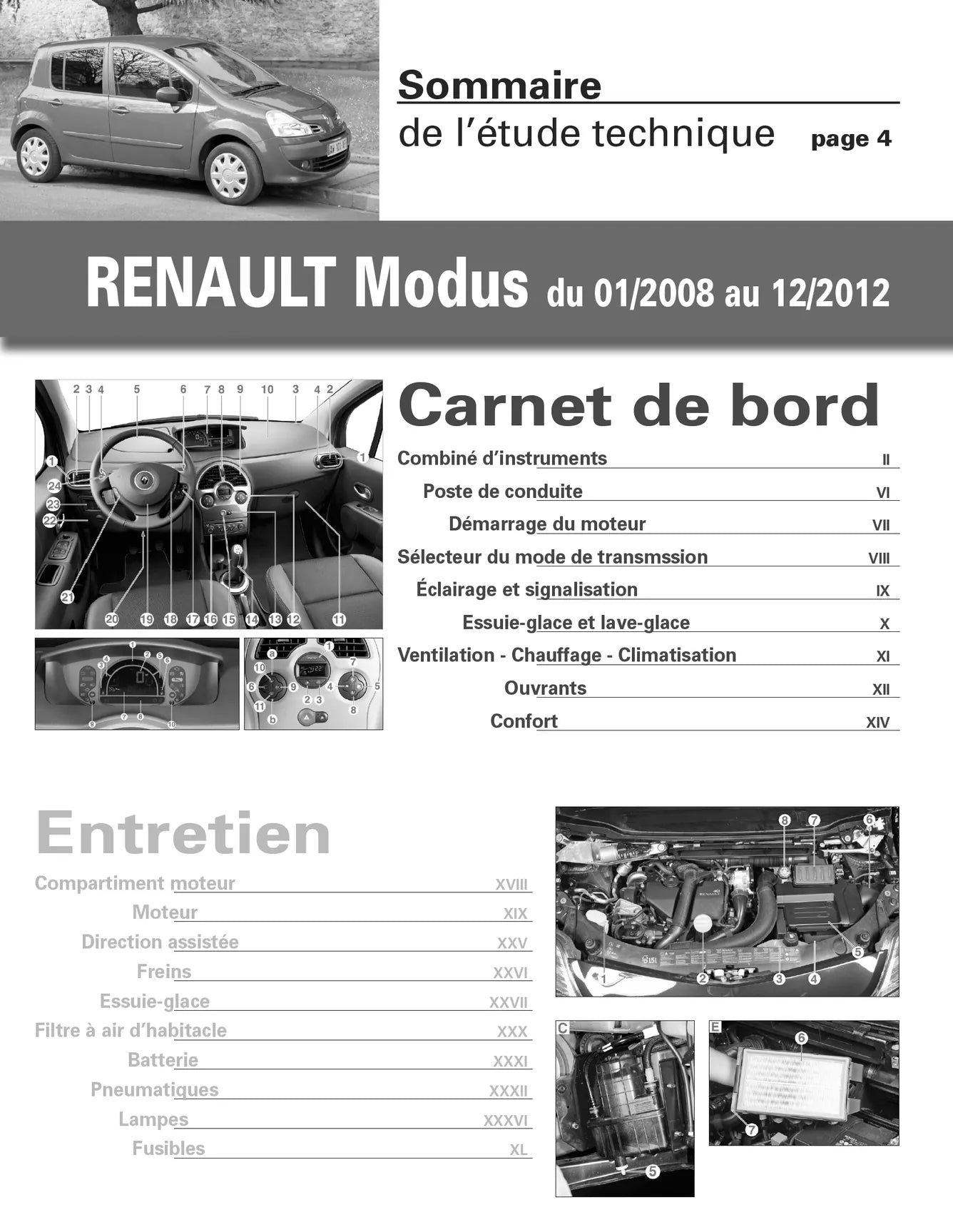 Renault Modus II / Grand Modus (2008 - 2012) - Revue Technique