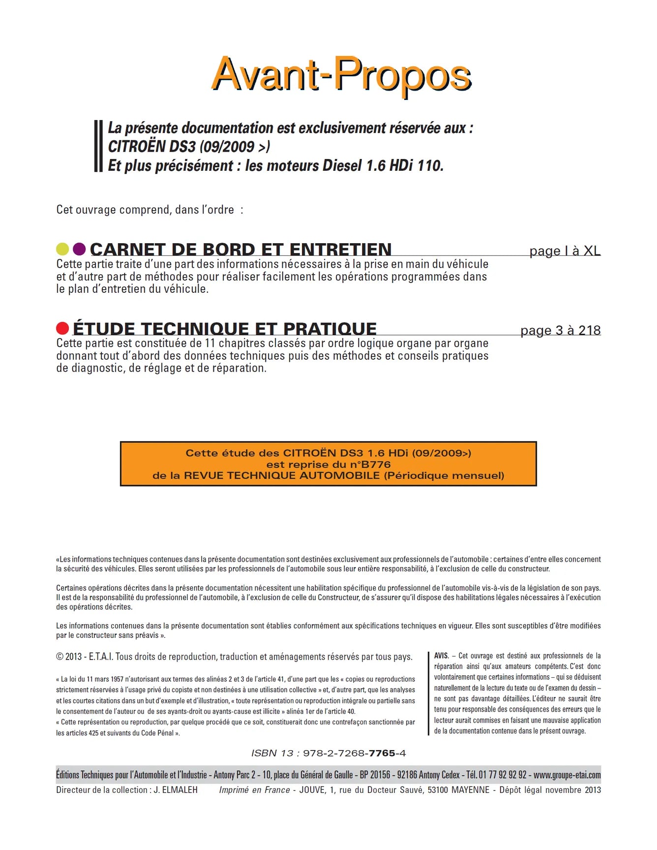 Citroën DS3 phase 1 (2009 - 2014) - Revue Technique