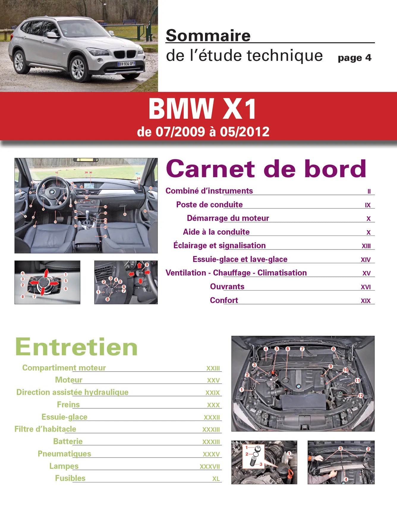 BMW X1 I phase 1 (2009 - 2012) - Revue Technique