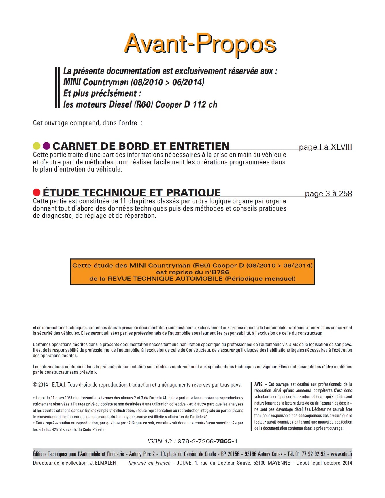 Mini Countryman I phase 1 (2010 - 2014) - Revue Technique