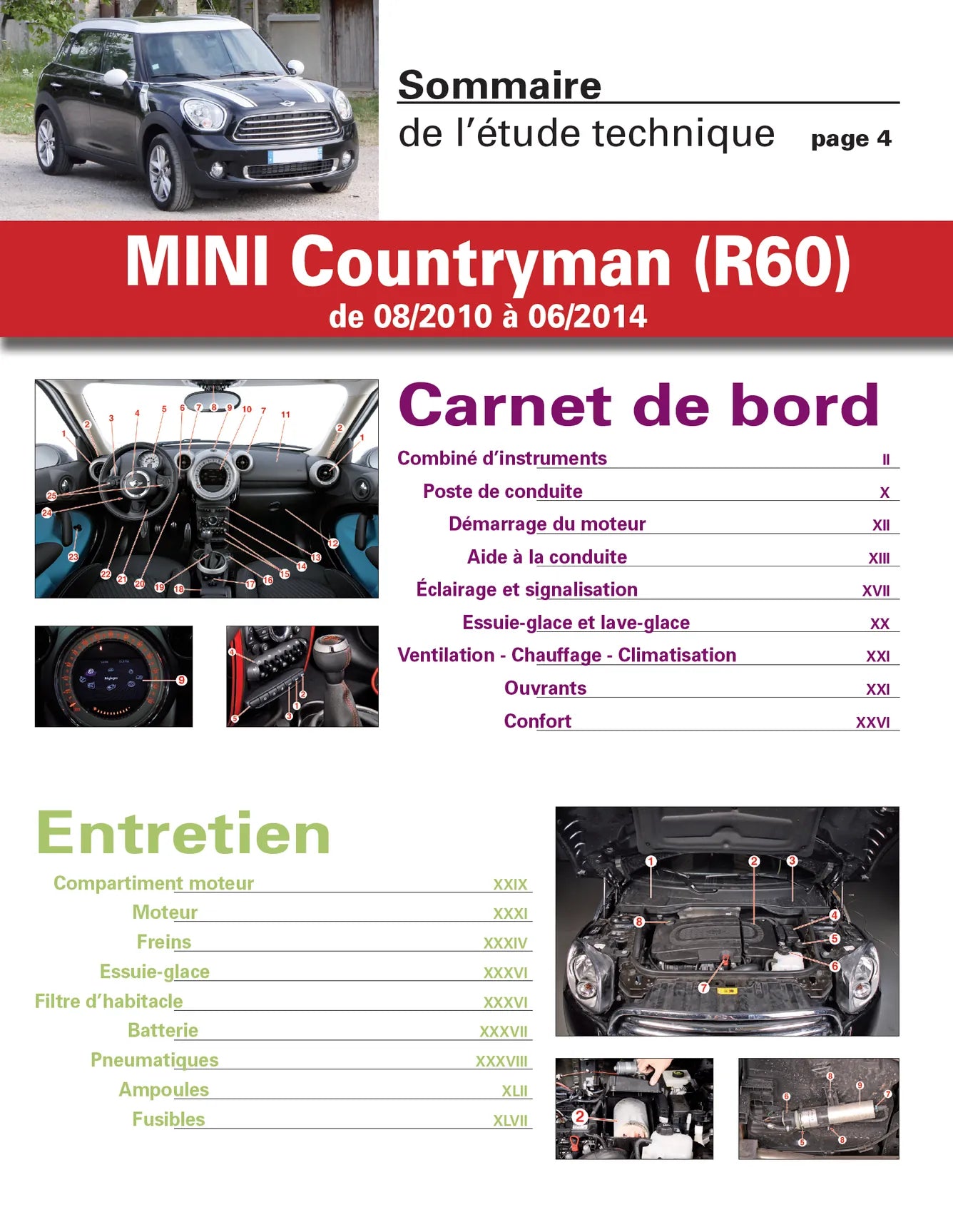 Mini Countryman I phase 1 (2010 - 2014) - Revue Technique