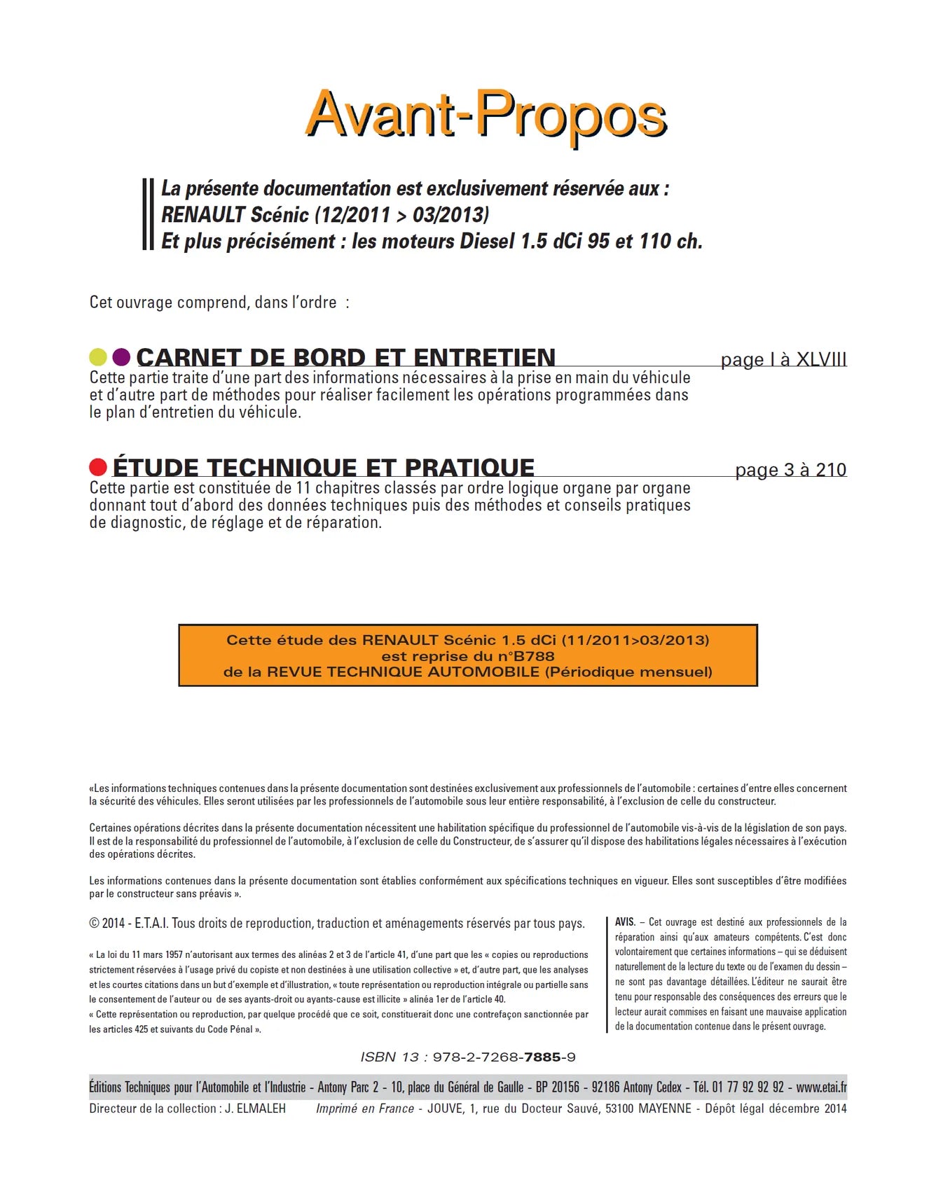 Renault Scénic / Grand Scénic III phase 2 (2011 - 2013) - Revue Technique