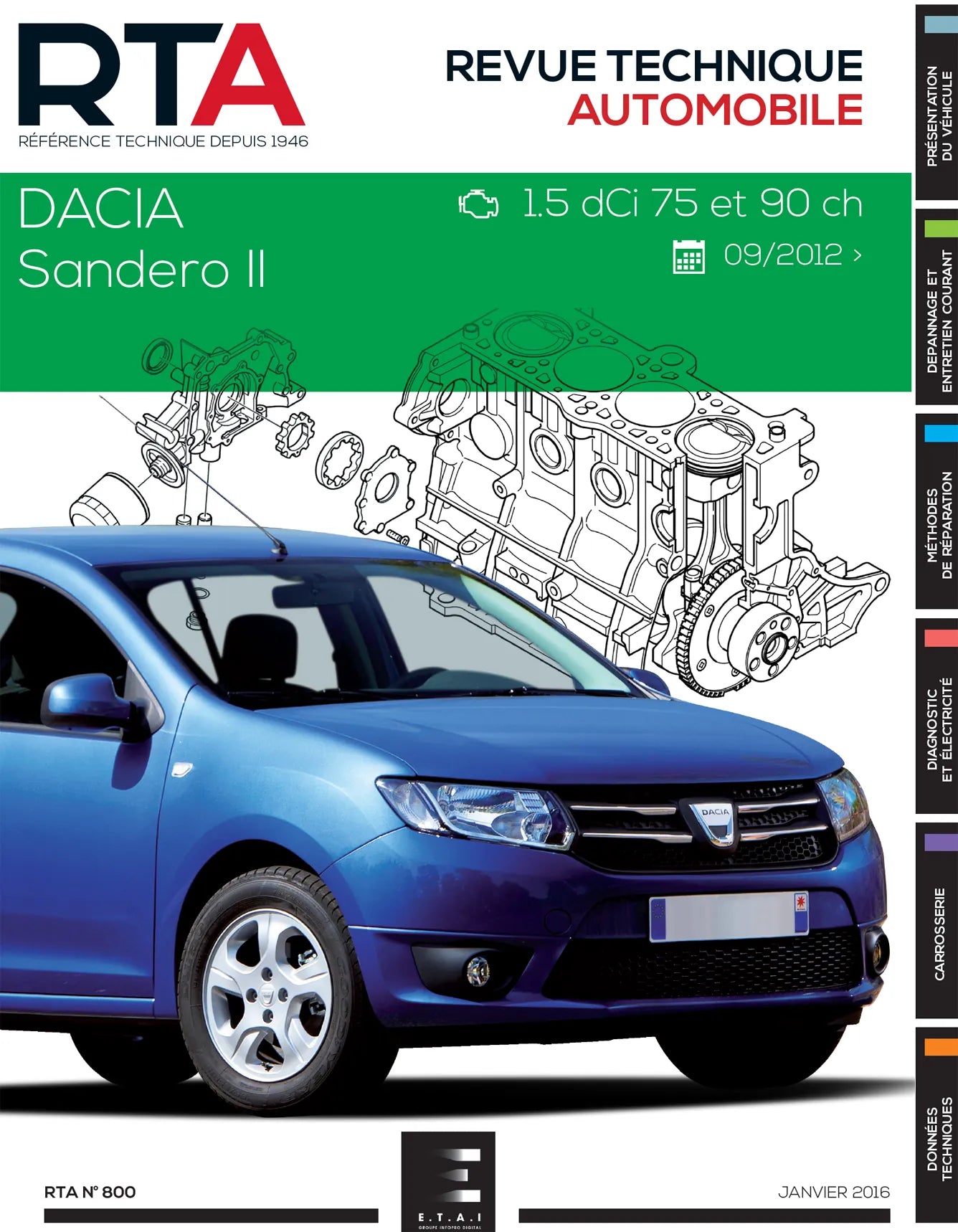 Dacia Sandero II phase 1 (2012 - 2015) diesel - Revue Technique