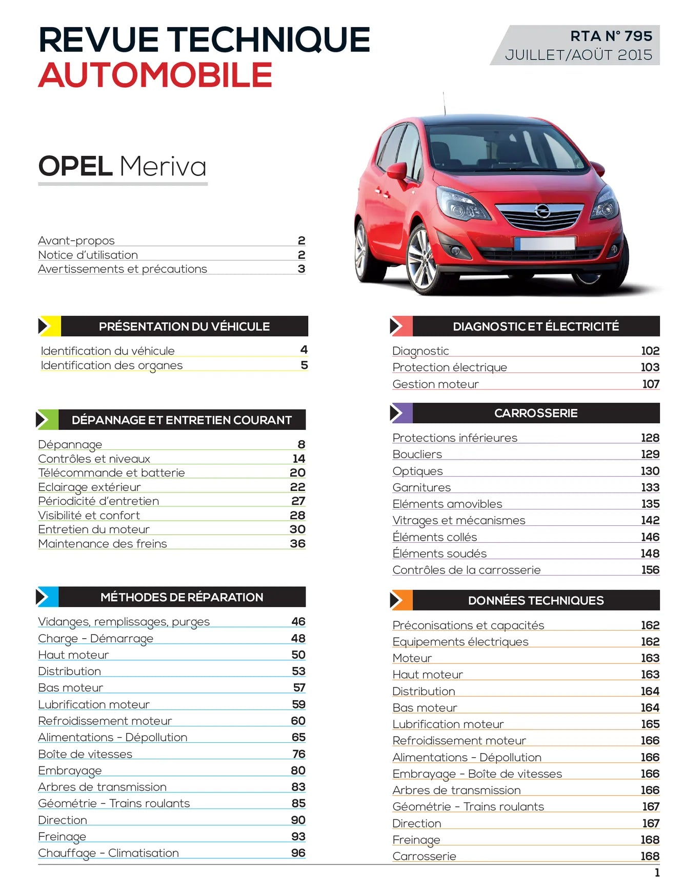 Opel Meriva II phase 1 (2010 - 2014) - Revue Technique
