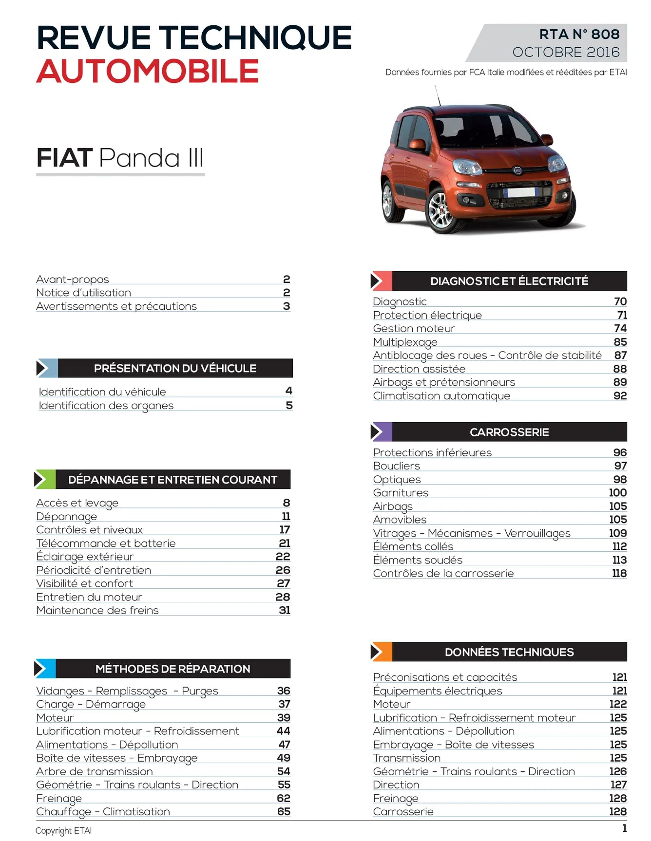 Fiat Panda III (2012 - 2017) - Revue Technique