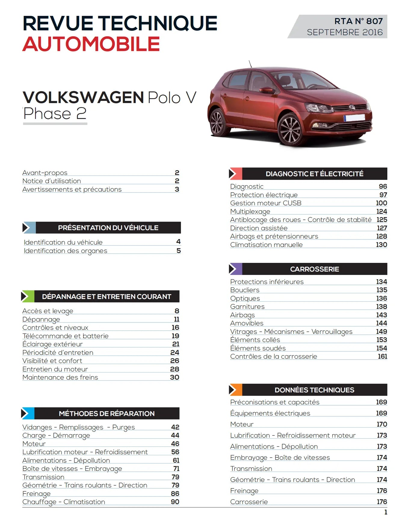 Volkswagen Polo V phase 2 (2014 - 2017) diesel - Revue Technique