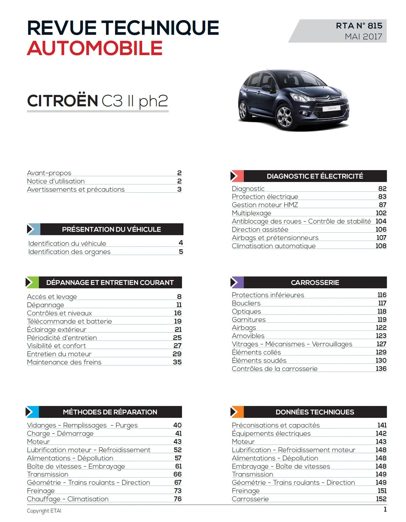 Citroën C3 II phase 2 (2013 - 2016) - Revue Technique