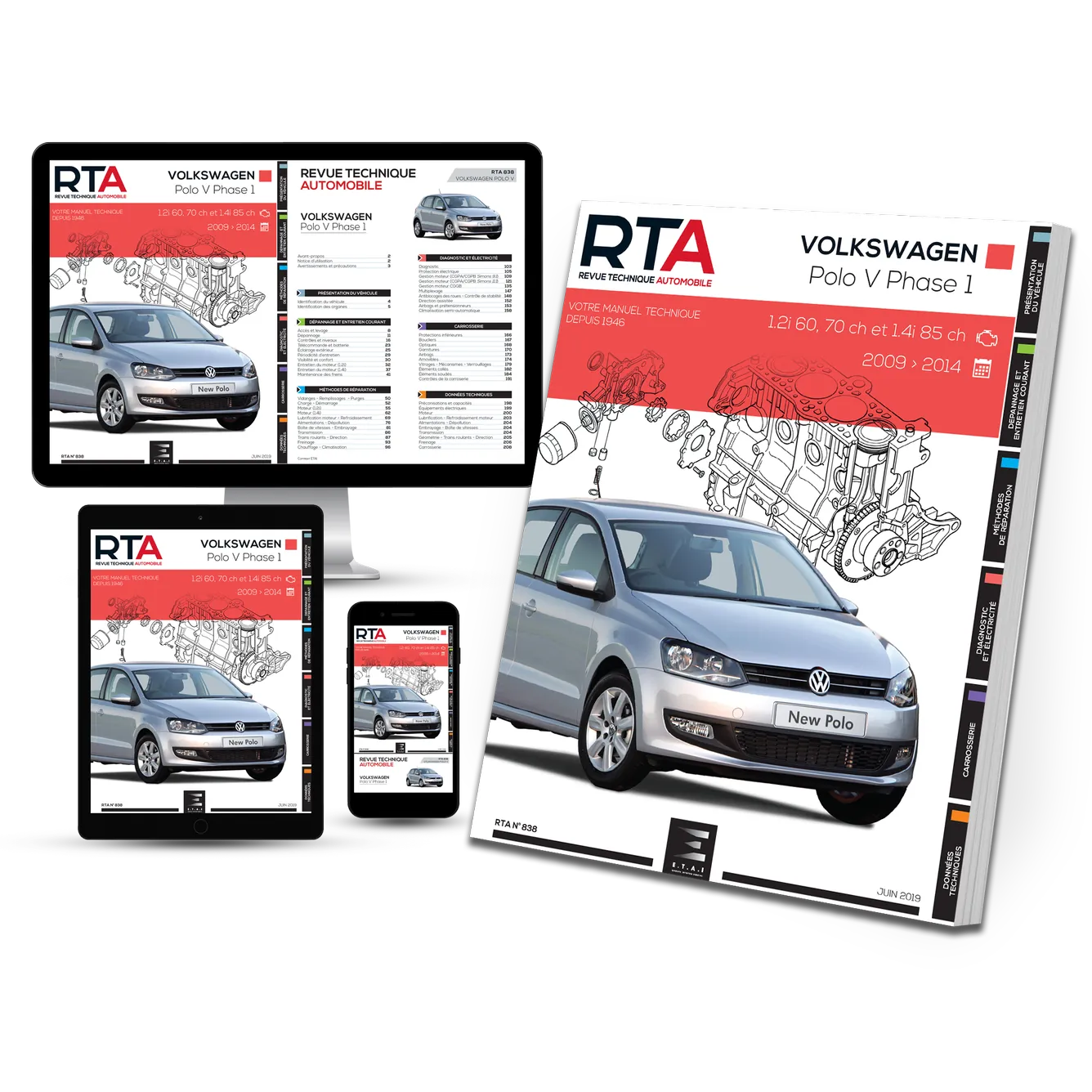 Volkswagen Polo V phase 1 (2009 - 2014) essence- Revue Technique