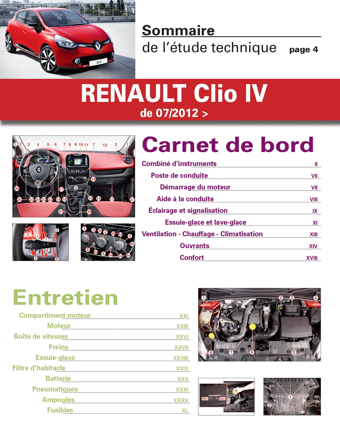 Renault Clio IV phase 1 (2012 - 2015) 1.5 dCi 75 - Revue Technique